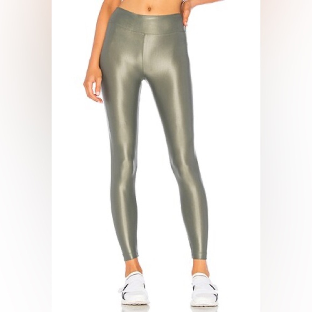 Koral XS lustrous high waisted leggings in agave (gray)